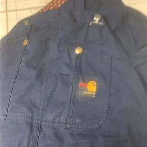 Carhartt FR unlined bibs.